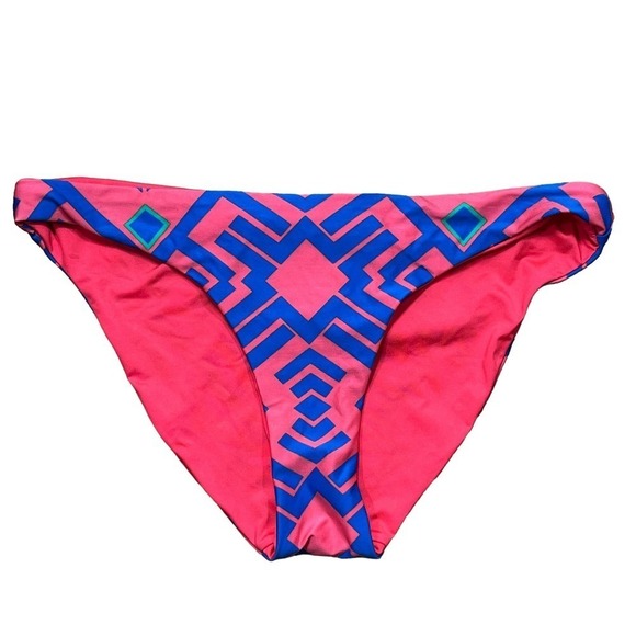 Red Carter NWT Passion Classic Hipster Bikini Bottom Reversible Red Blue XS‎ - Picture 2 of 12